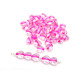 Kleine Glasherzperlen 6 mm - Pink-Lined Crystal - 20 Stück