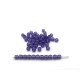 3 mm  Round Faceted Fire-polished Czech Glass Beads - Tanzanite Purple (80 Beads)
