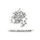 3 mm Round Firepolished Glass Beads - Crystal Silver Full Coating - 80 pc