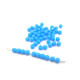 3 mm  Round Faceted Fire-polished Czech Glass Beads - Turquoise Blue (80 Beads)