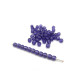 3 mm  Round Faceted Fire-polished Czech Glass Beads - Tanzanite Purple (80 Beads)