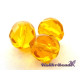 8 mm Round Faceted Fire-polished Czech Glass Beads - Topaz - 15 or 50 pc