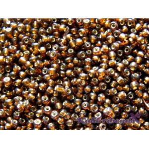 11/0 Round Glass Seed Beads Rocailles - Brown Silv...