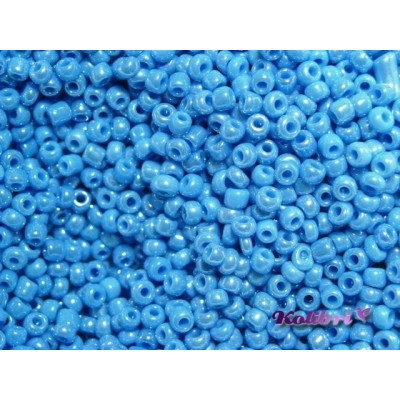 11/0 Round Glass Seed Beads Rocailles - Sky Blue opaque lustre