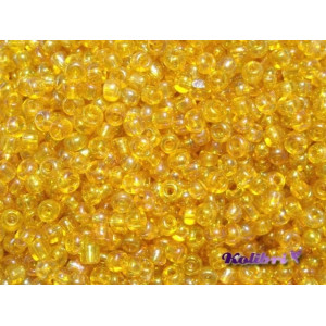 11/0 (2 mm) Round Glass Seed Beads - Dark Topaz AB...