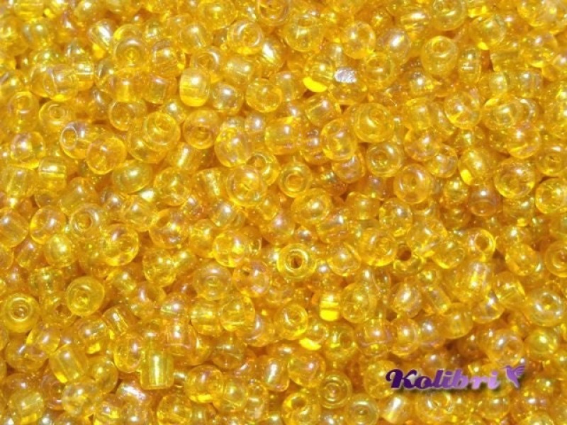 Rocailles 11/0 (2 mm) - Dunkel Topas AB transparent - 15 gr od. 50 gr