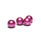 25x Runde Glaswachsperlen 6 mm - Satin Pink Matt