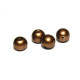 6 mm Round Faux Pearls Glass Beads (20 pc.) - Coffee Mat
