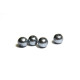 4 mm Round Faux Pearls Glass Beads (25 pc.) - Grey