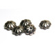8 mm (0.3 Inch) Floral Metallised Plastic Rondelles (25 Pc.) 8 mm (0.3 Inch) Floral Metallised Plastic Rondelles (25 Pc.)