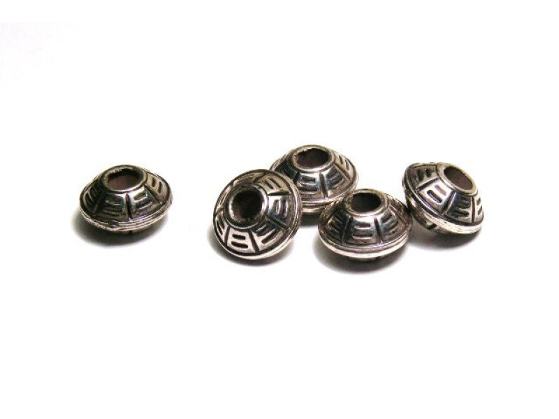 11 mm (0.43 Inch) Metallised Tunisian Style Plastic Bicone Beads (25 Pc.) 11 mm (0.43 Inch) Metallised Tunisian Style Plastic Bicone Beads (25 Pc.)