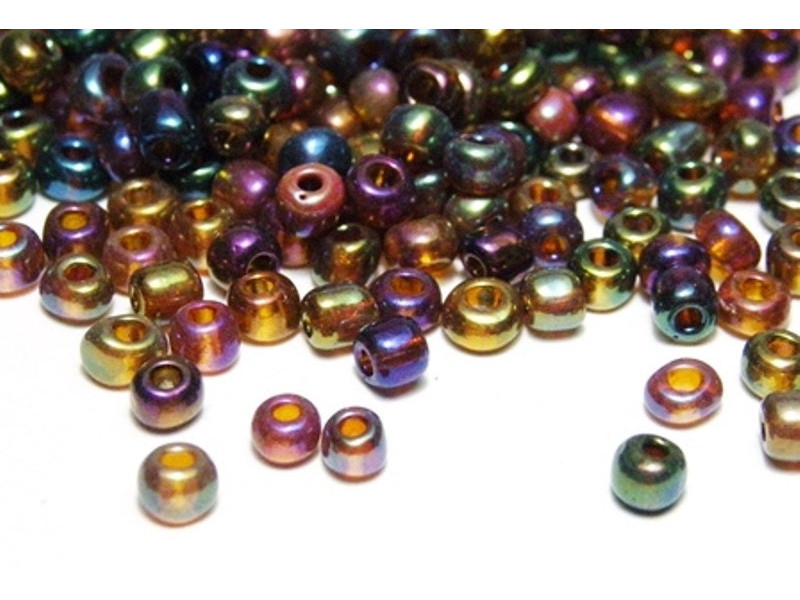 6/0 (4 mm) Economy Glass Seed beads - Brown AB (15 g or 40 g)
