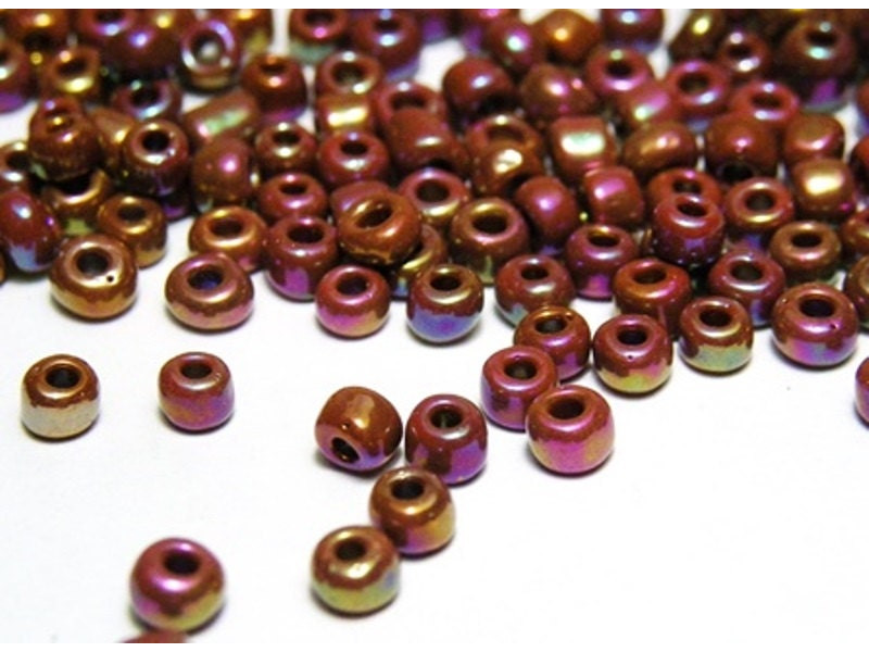 6/0 (4 mm) Rocailles - Braun Opak AB