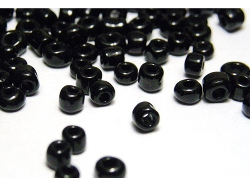 6/0 (4 mm) Rocailles - Schwarz