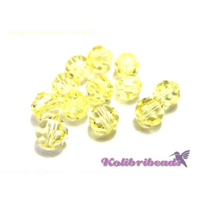 6 mm Swarovski® 5000 Faceted Round Beads (10 pc.) - Jonquil - Genuine Austrian Crystal