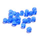 4 mm Small Round Czech Pressed Glass Beads - Sapphire Blue