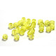 4 mm Small Round Czech Pressed Glass Beads - Jonquil Yellow