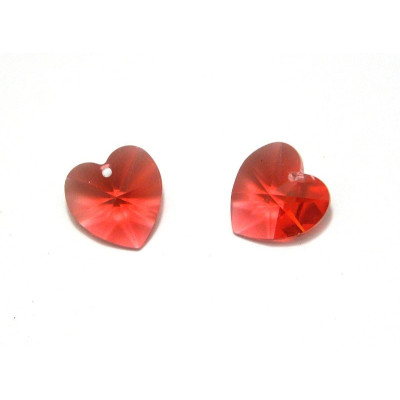 14 mm Swarovski® Heart Pendant (6228/6202) - Genuine Austrian Crystal - Padparadscha (2 Pc.)