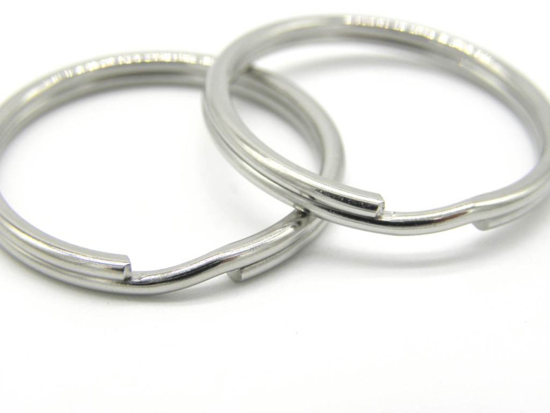 25 mm x 2.5 mm Stainless Steel Keychain Split Rings, Key Rings, Key Chain Rings (2 or 10 pc.)