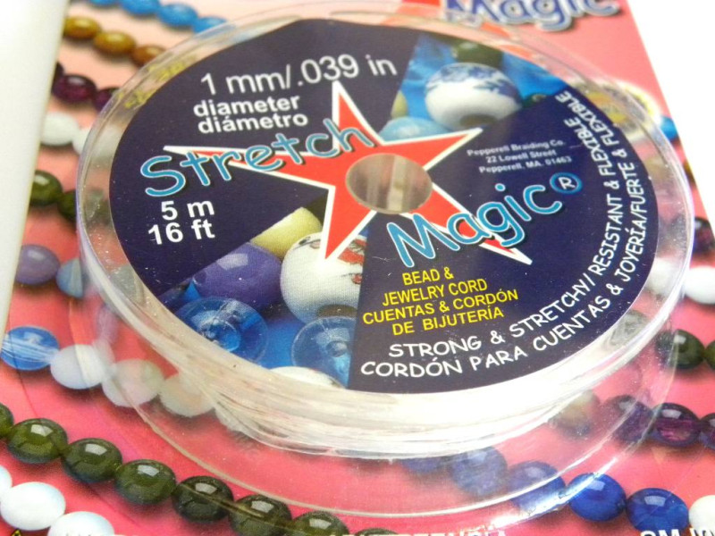1.0 mm (.039 inch) Stretch Magic Elastic Jewelry Cord - 5 m (16.4 ft) - CLEAR