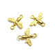 14.5 mm Solid Sterling Silver 925 Bee Charm Connector (Silver, 18 K rose gold plated and 24 K Yellow gold plated) 1 or 10 Pc.