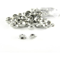 3 mm (0.5 mm Hole) Mini Round Stainless Steel Silver-Coloured Bead Caps for Small Beads - 50 pc. 3 mm (0.5 mm Hole) Mini Round Stainless Steel Silver-Coloured Bead Caps for Small Beads - 50 pc.