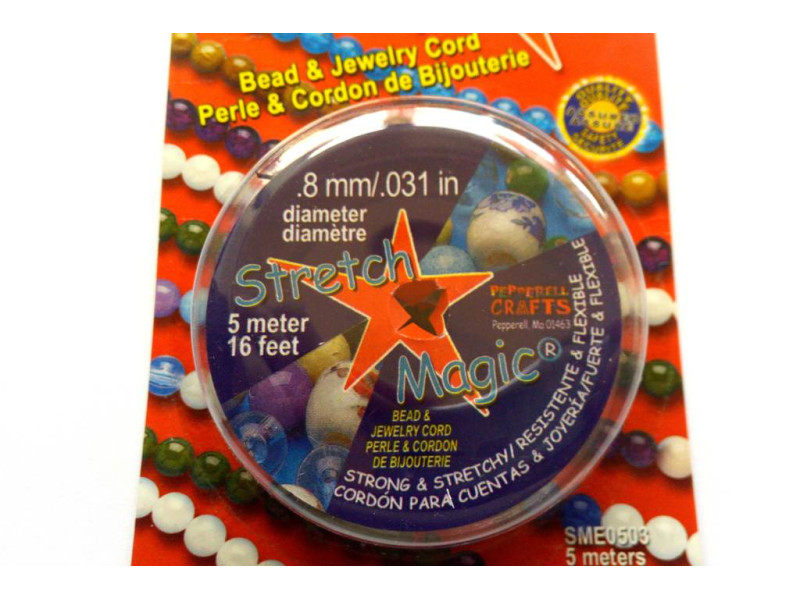 0,8 mm Stretch Magic Gummiband - Schwarz (5 m)