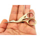 Stainless Steel Scissors, Embroidery Pointed Scissors, Sewing scissors, Bird Motif, Light Gold, 9.25 cm (3.6 Inch)