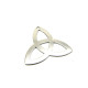 26 mm Edelstahl Dreifaltigkeitsknoten/Triquetra, irischer Anhänger, Edelstahlfarbe (1 oder 5 Stck.)