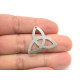 26 mm Edelstahl Dreifaltigkeitsknoten/Triquetra, irischer Anhänger, Edelstahlfarbe (1 oder 5 Stck.)